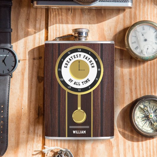 Grootste Vader aller tijden Grootvader Klok Heupfles