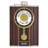 Grootste Vader aller tijden Grootvader Klok Heupfles (Voorkant)