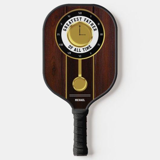 Grootste Vader aller tijden Grootvader Klok Pickleball Paddle (Voorkant)