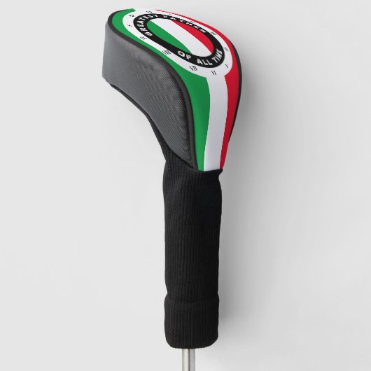 Grootste Vader aller tijden Italiaanse vlag klok Golfheadcover (Schuin)