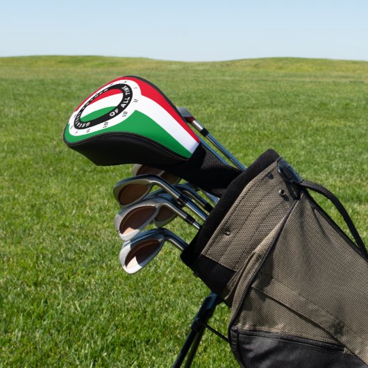 Grootste Vader aller tijden Italiaanse vlag klok Golfheadcover (Insitu)