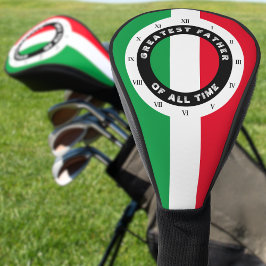 Grootste Vader aller tijden Italiaanse vlag klok Golfheadcover
