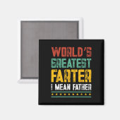 Grootste vader bedoel ik Vaders Dag Papa Funn Magneet (Voorkant / Achterkant)