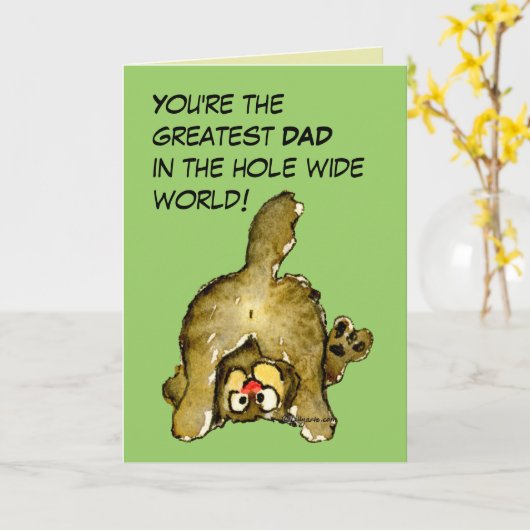 Grootste vader kat Kaart (Gele Bloem)