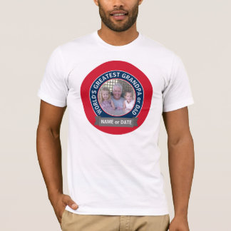 Grootste vader ter wereld Foto rood wit blauw T-shirt