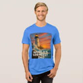 Grootste vader ter wereld - Stormwatch Lighthouse Tri-Blend Shirt (Voorkant volledig)