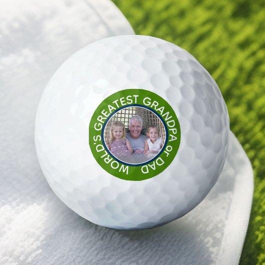 Grootste vader van de wereld Foto groene marine Golfballen