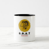 Grootste van alle Time GOAT ontwerp T-shirt Tweekleurige Koffiemok (Center)