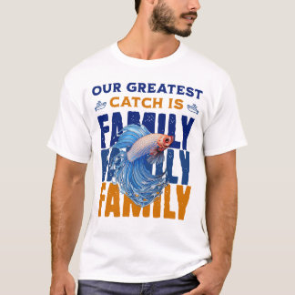 Grootste vangst familie Gevist reis T-shirt