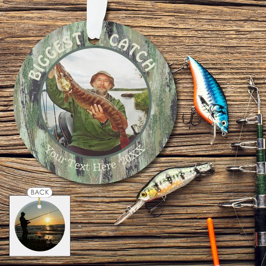 Grootste vangst vissen 2 foto ornament