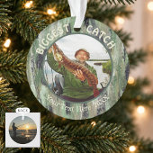 Grootste vangst vissen 2 foto ornament