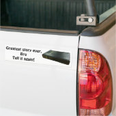 Grootste verhaal ooit, Bro Bible Bumpersticker (Op Truck)