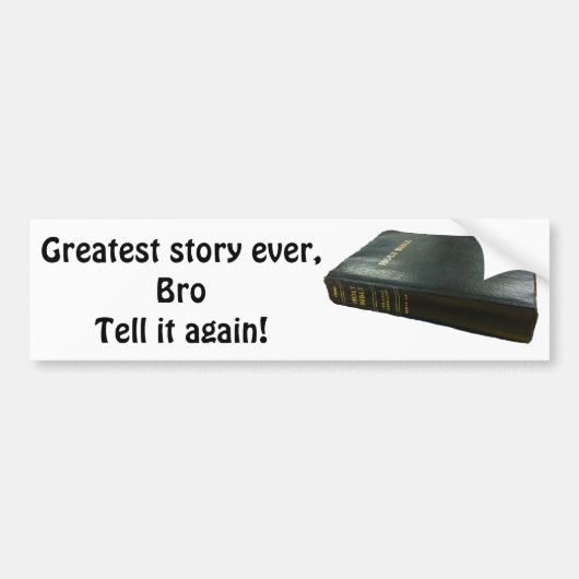 Grootste verhaal ooit, Bro Bijbel Bumpersticker (Voorkant)