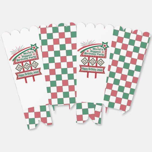 Grootste verjaardagsfeesttent ter wereld bedankdoosjes (Ongevouwen)