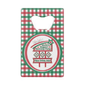 Grootste verjaardagsfeesttent ter wereld creditkaart flessenopener (Voorkant)