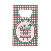 Grootste verjaardagsfeesttent ter wereld creditkaart flessenopener (Achterkant)