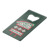 Grootste verjaardagsfeesttent ter wereld creditkaart flessenopener (Voorkant Gekanteld)