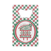 Grootste verjaardagsfeesttent ter wereld creditkaart flessenopener (Voorkant)