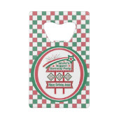 Grootste verjaardagsfeesttent ter wereld creditkaart flessenopener (Achterkant)