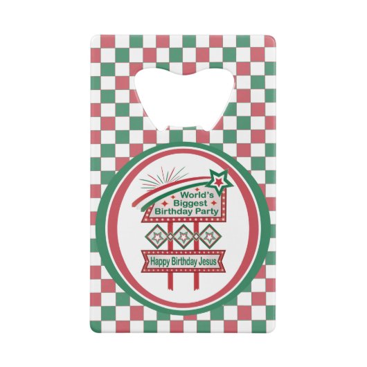 Grootste verjaardagsfeesttent ter wereld creditkaart flessenopener (Achterkant)