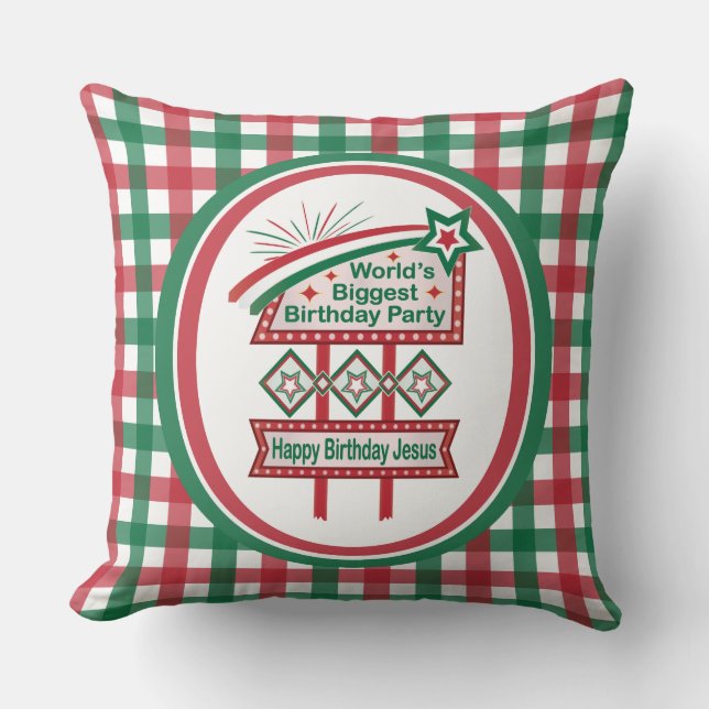 Grootste verjaardagsfeesttent ter wereld kussen (Voorkant)
