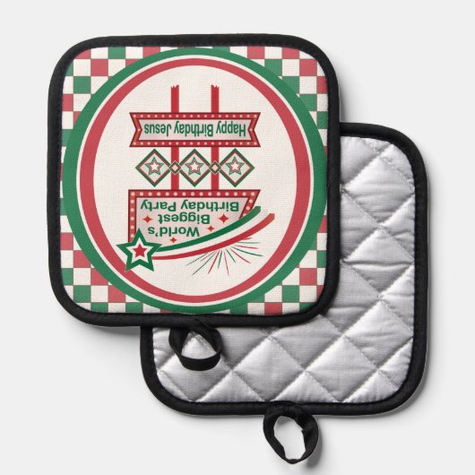 Grootste verjaardagsfeesttent ter wereld pannenlap (Voorkant / Achterkant)