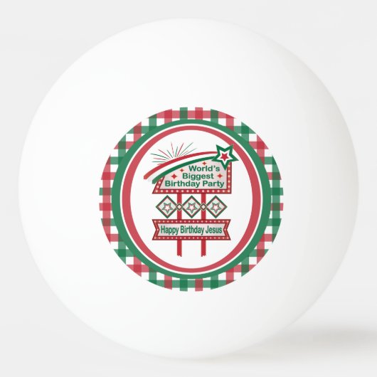 Grootste verjaardagsfeesttent ter wereld pingpongbal (Voorkant)