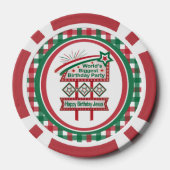 Grootste verjaardagsfeesttent ter wereld poker chips (Achterkant)