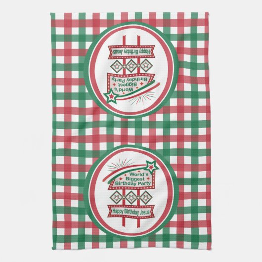 Grootste verjaardagsfeesttent ter wereld theedoek (Verticaal)