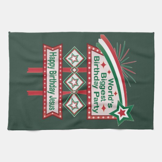 Grootste verjaardagsfeesttent ter wereld theedoek (Horizontaal)