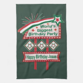 Grootste verjaardagsfeesttent ter wereld theedoek (Verticaal)