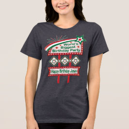 Grootste verjaardagsfeesttent ter wereld Tri-Blend shirt