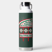 Grootste verjaardagsfeesttent ter wereld waterfles (Voorkant)