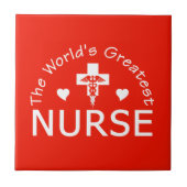 Grootste verpleegkundige tegel, aanpasbaar tegeltje (Voorkant)