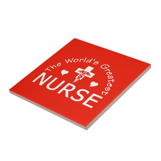 Grootste verpleegkundige tegel, aanpasbaar tegeltje (Zijkant)