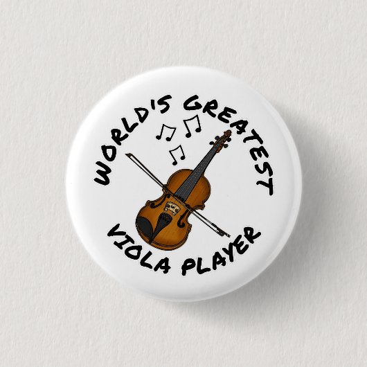 Grootste violist ter wereld, grappig violist ronde button 3,2 cm (Voorkant)