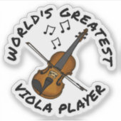 Grootste violist ter wereld, grappig violist sticker (Voorkant)