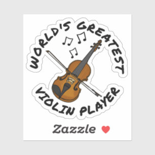 Grootste vioolspeler ter wereld: Grappig violist Sticker