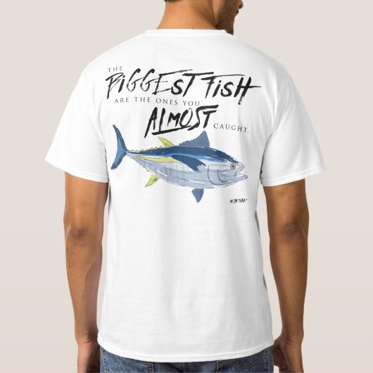 Grootste visquote Shirt Vist Gift, Big Catch (Achterkant)