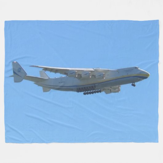 GROOTSTE VLIEGTUIG TER WERELD (Antonov AN-225 MRIY Fleece Deken (Voorkant (Horizontaal))
