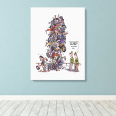 Grootste witte dovasafdruk van Loser Canvas Afdruk (Insitu (Houten vloer))