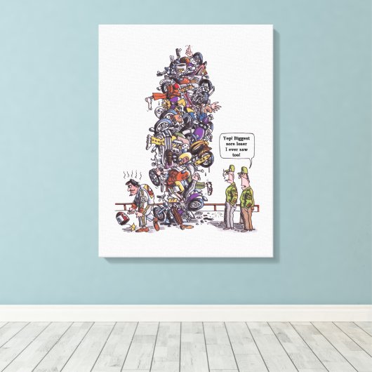 Grootste witte dovasafdruk van Loser Canvas Afdruk (Insitu (Houten vloer))