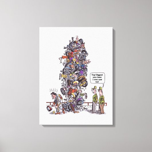 Grootste witte dovasafdruk van Loser Canvas Afdruk (Voorkant)