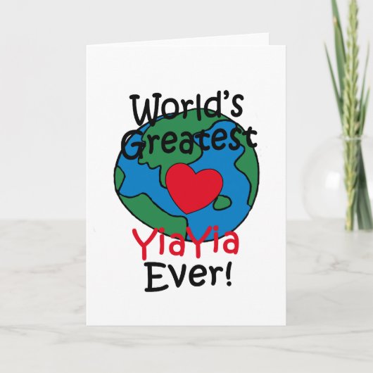 Grootste YiaYia Hart ter Wereld Kaart (Voorkant)