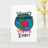 Grootste YiaYia Hart ter Wereld Kaart (Gele Bloem)