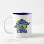 Grootste YiaYia ter Wereld Tweekleurige Koffiemok (Links)
