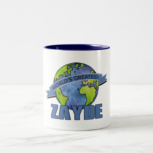 Grootste Zayde ter Wereld Tweekleurige Koffiemok (Center)