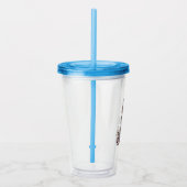 Grootste zere lasterblauwe acryltumbler acryl drinkbeker (Rechts)