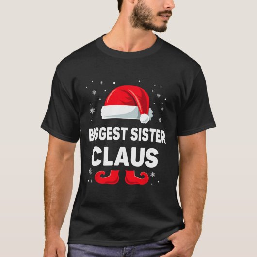 Grootste zus Claus Kerstmis Matching Family Gro T-shirt (Voorkant)