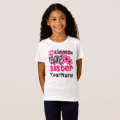 Grootste zusje persoonlijke Zebra T-shirt (Voorkant volledig)